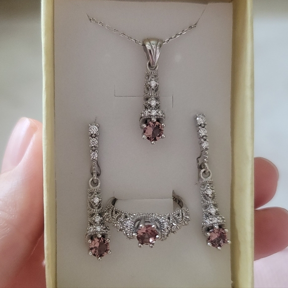 925 Sterling Silver Turkish Zultanite Wedding Necklace Jewelry for Women,NEW, - Picture 9 of 9